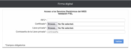 Acceso al IMSS digital
