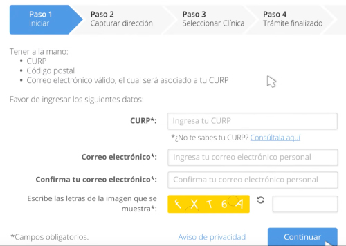 Cambio de clínica IMSS - Paso 1